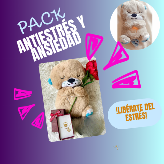 PACK ANTIESTRES - NUTRIA, COLLAR Y ANILLO GIRASOL